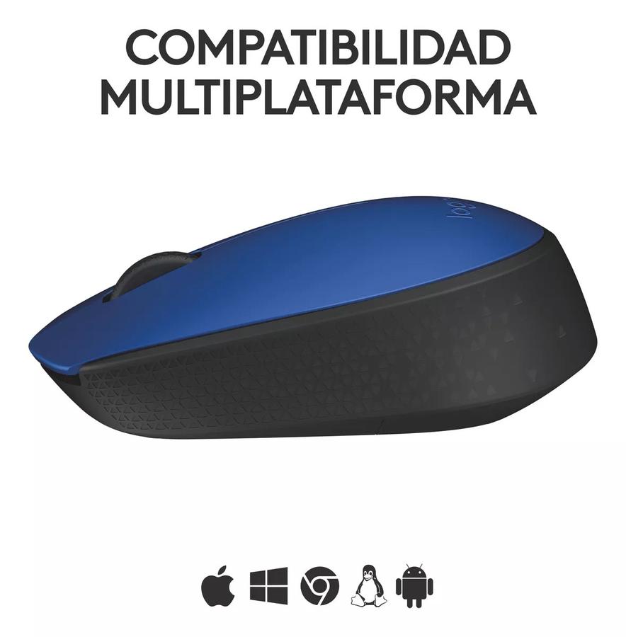Mouse Inalámbrico Logitech (M170) Azul