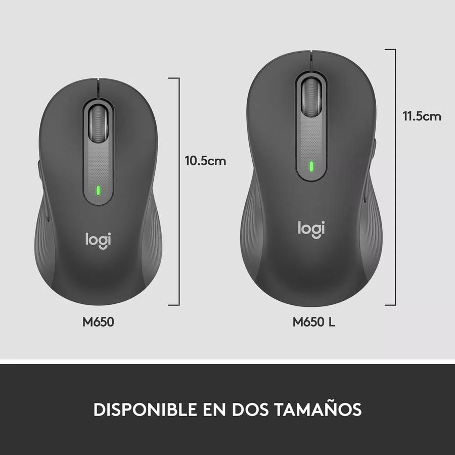 Mouse Optico Logitech Wireless M650 Negro