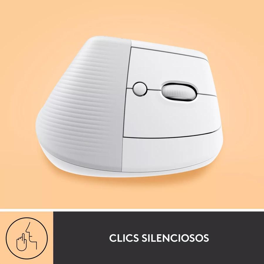Mouse Logitech Vertical Wireless Lift Blanco