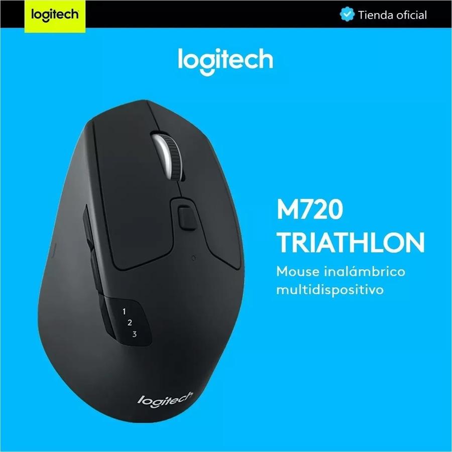 Mouse Bluetooth Logitech Triathlon (M720) Negro