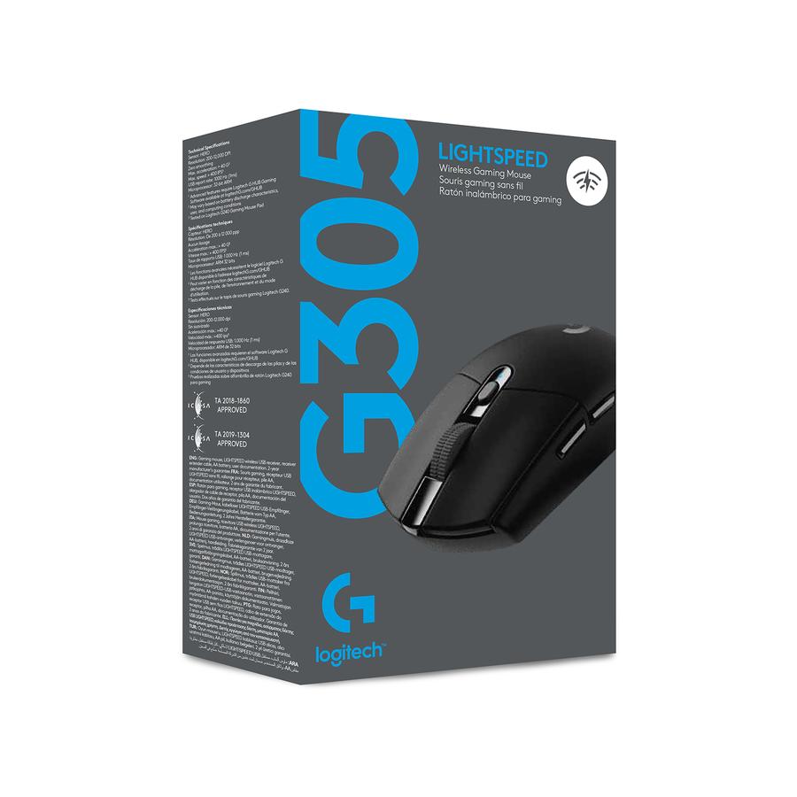 Mouse Inalámbrico Logitech LightSpeed (G305) Negro
