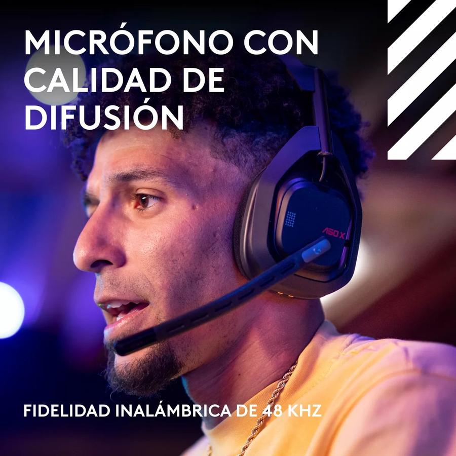 Auricular Gamer Inalámbrica + Base, Logitech Astro A50 X Negro