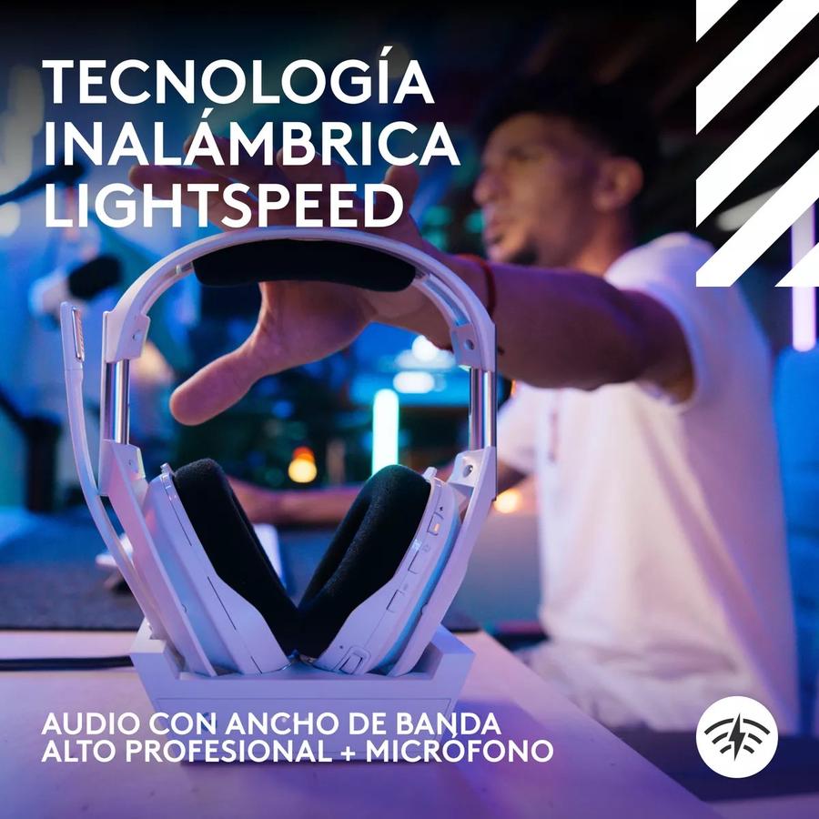 Auricular Gamer Inalámbrica + Base, Logitech Astro A50 X Blanco