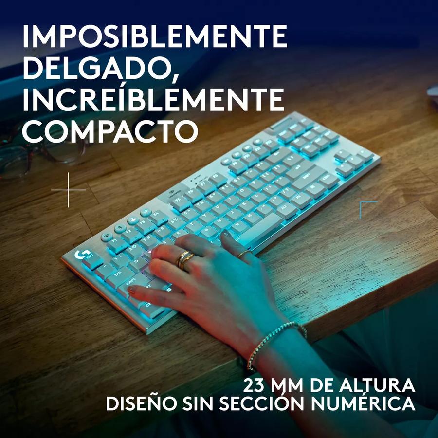 Teclado Gamer Inalámbrico Logitech G915X Tkl Blanco