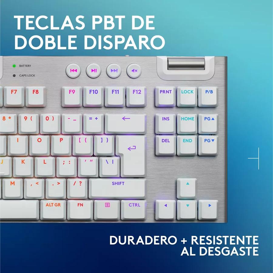 Teclado Gamer Inalámbrico Logitech G915X Tkl Blanco