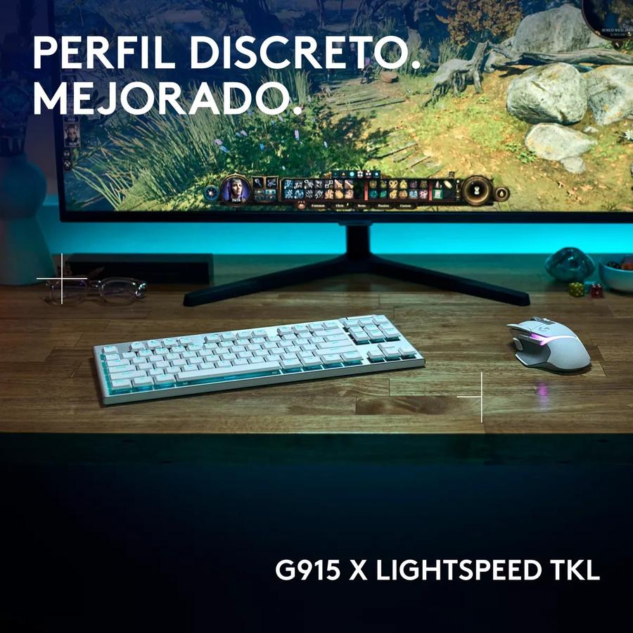 Teclado Gamer Inalámbrico Logitech G915X Tkl Blanco