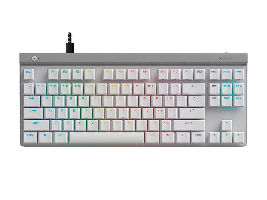 Teclado Gamer Logitech G515 Tkl Mecánico Lightsync Rgb Blanco