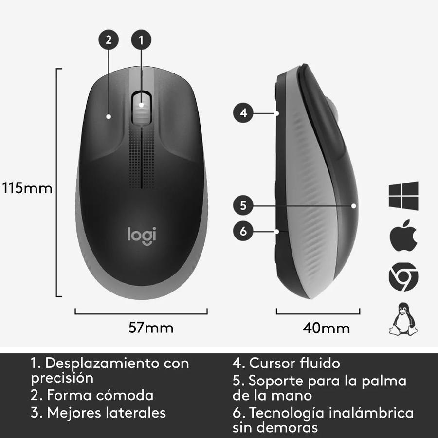 Mouse Logitech Wireless M190 Black / Grey
