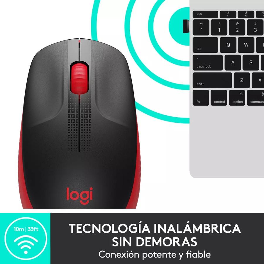 Mouse Logitech Wireless M190 Red