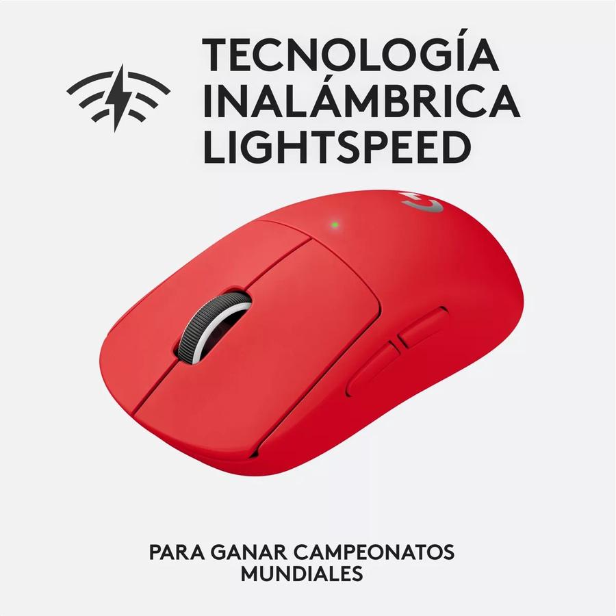Mouse Gamer Inalámbrico Logitech G Pro X Superlight Rojo