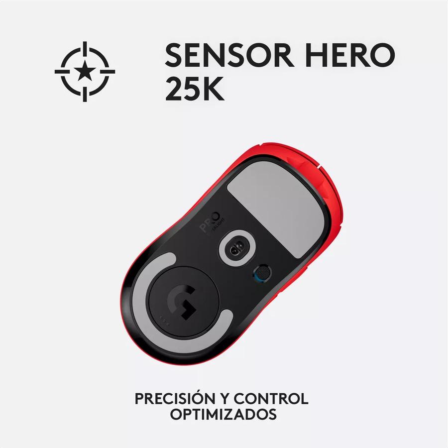 Mouse Gamer Inalámbrico Logitech G Pro X Superlight Rojo