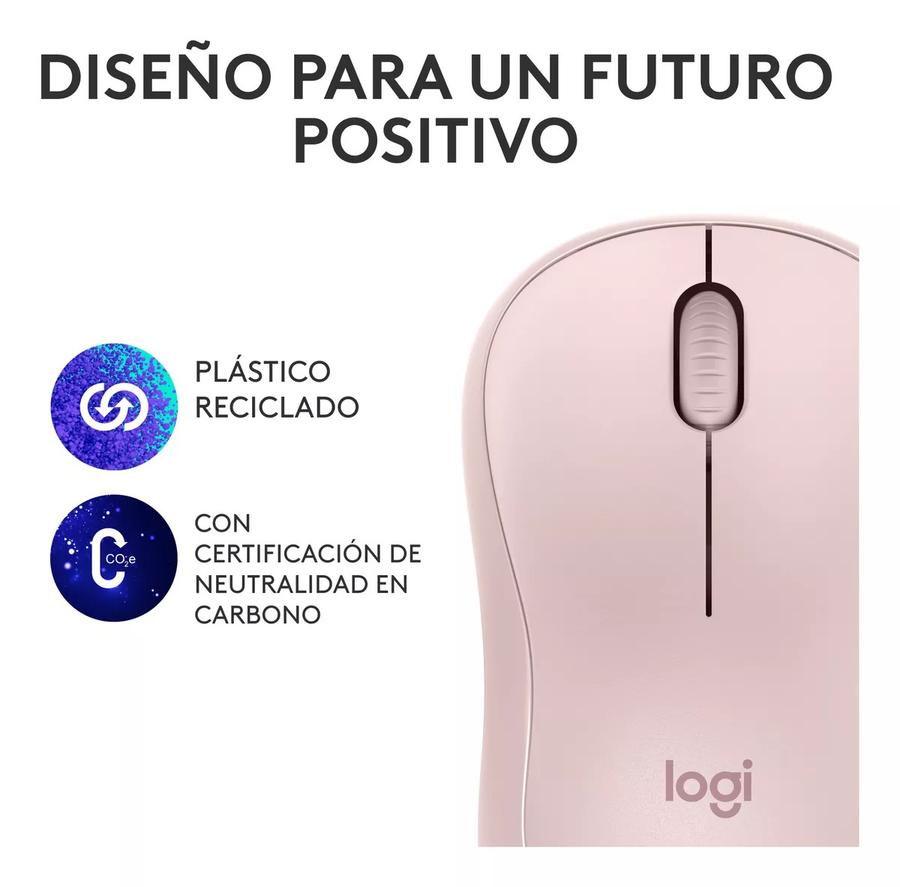 Mouse Bluetooth Logitech M240 Silent, Un 90% Silencioso Rosa