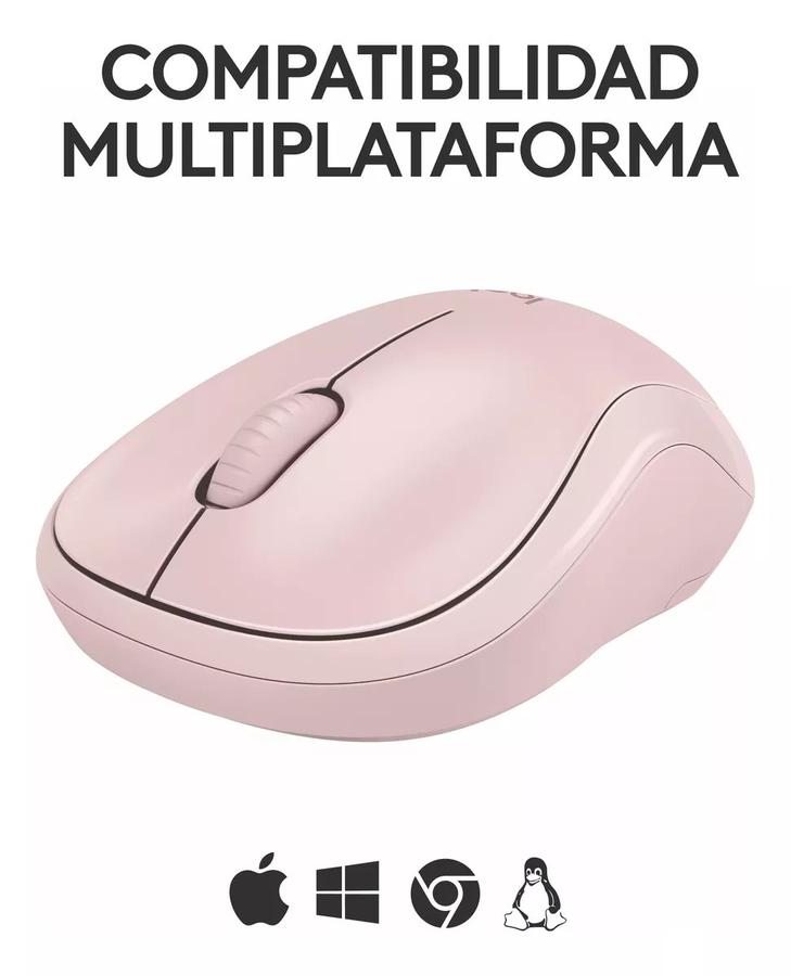 Mouse Bluetooth Logitech M240 Silent, Un 90% Silencioso Rosa