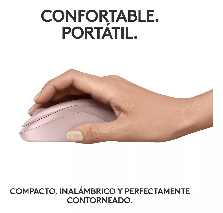 Mouse Bluetooth Logitech M240 Silent, Un 90% Silencioso Rosa