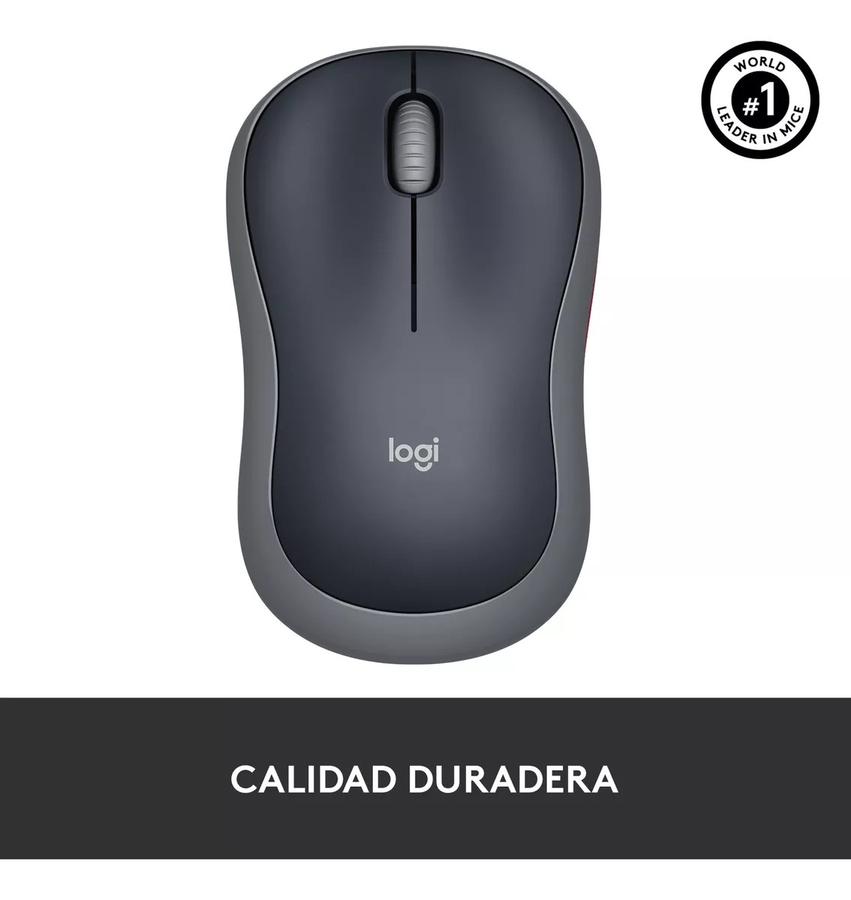 Mouse Inalámbrico Logitech M185, Win Mac Chrome Linux Gris
