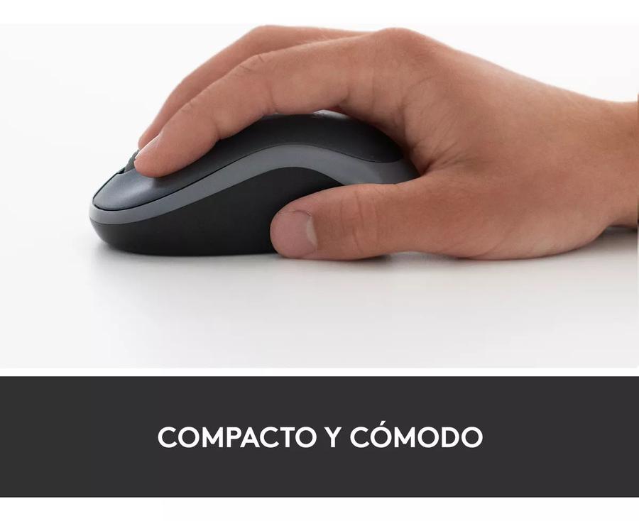 Mouse Inalámbrico Logitech M185, Win Mac Chrome Linux Gris