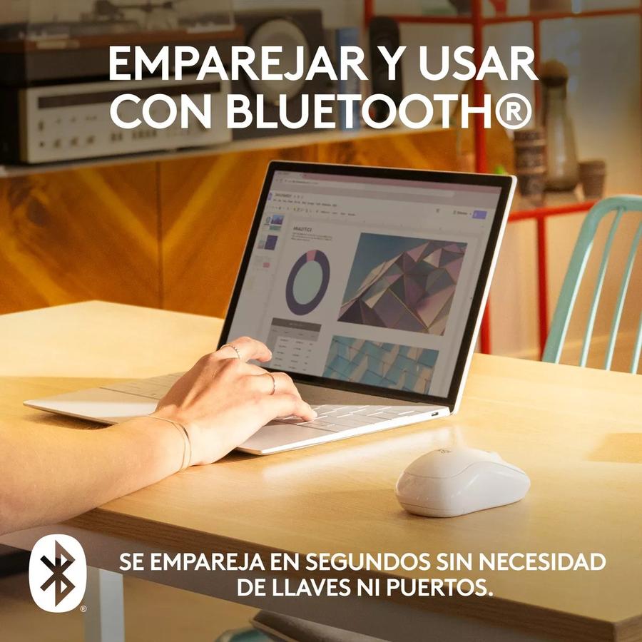 Mouse Bluetooth Logitech Silent (M240) Blanco