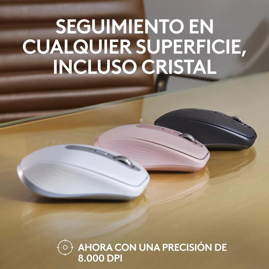 Mouse Logitech Mx Anywhere 3S, Compacto Avanzado Rosado