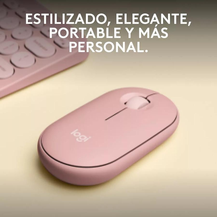 Mouse Logitech Pebble 2 M350S, Bluetooth Multidispositivo Rosa