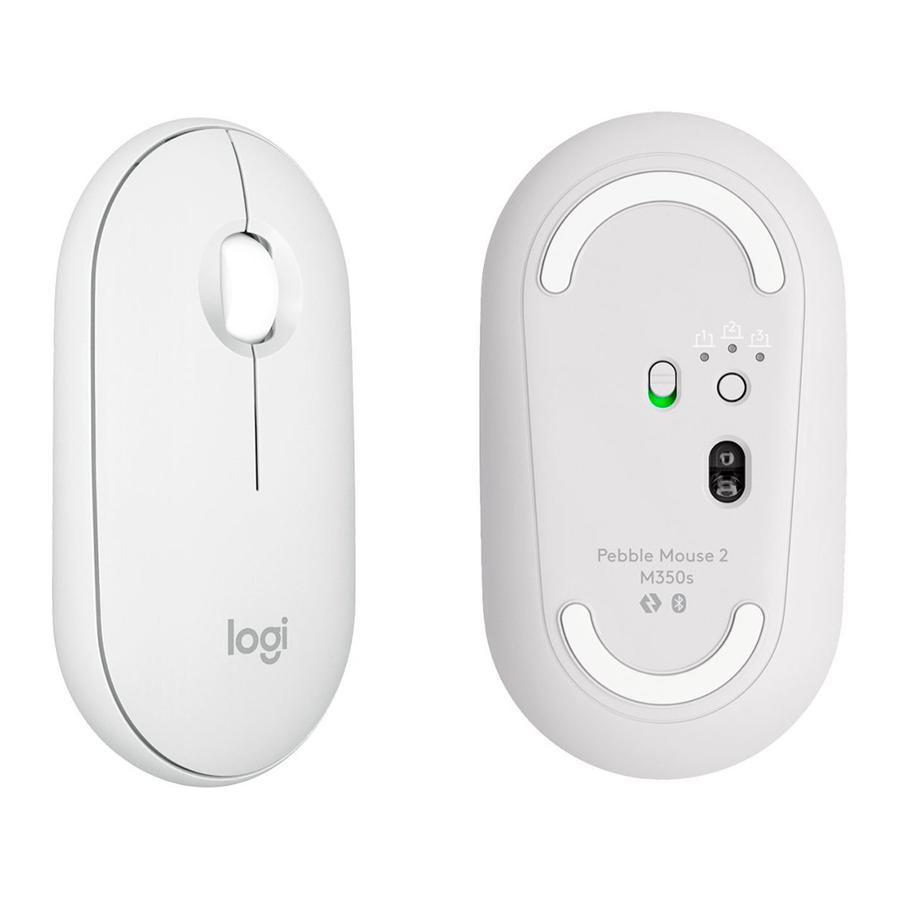 Mouse Logitech Pebble 2 M350S Bluetooth Multidispositivo Blanco
