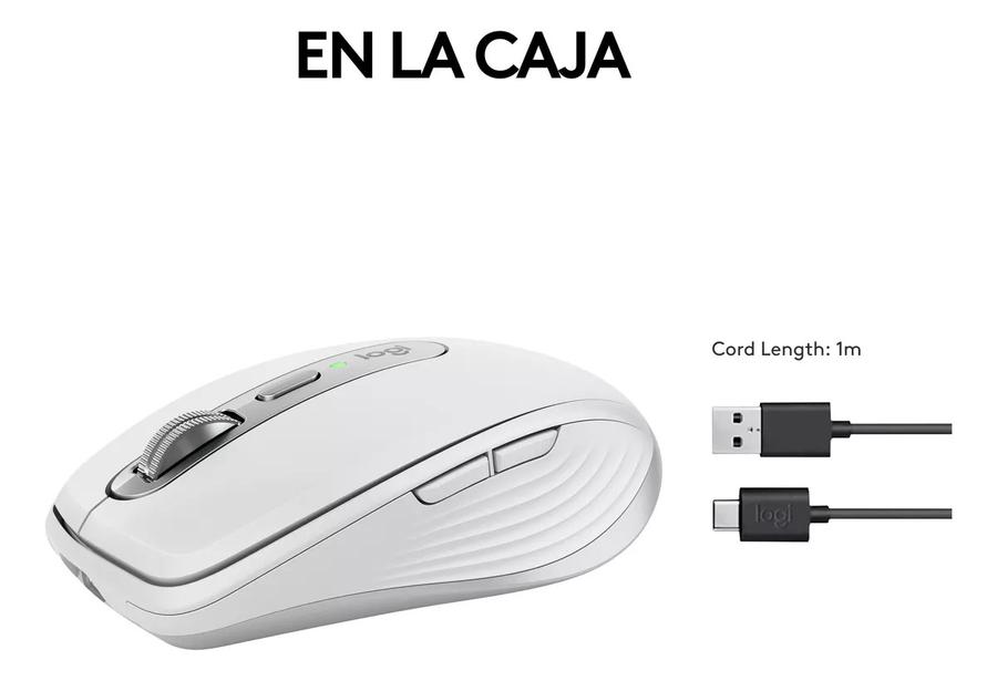 Mouse Logitech Mx Anywhere 3S, Compacto Avanzado - Blanco