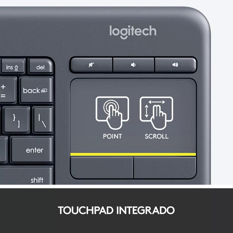 Teclado Logitech K400 Plus TV Wireless
