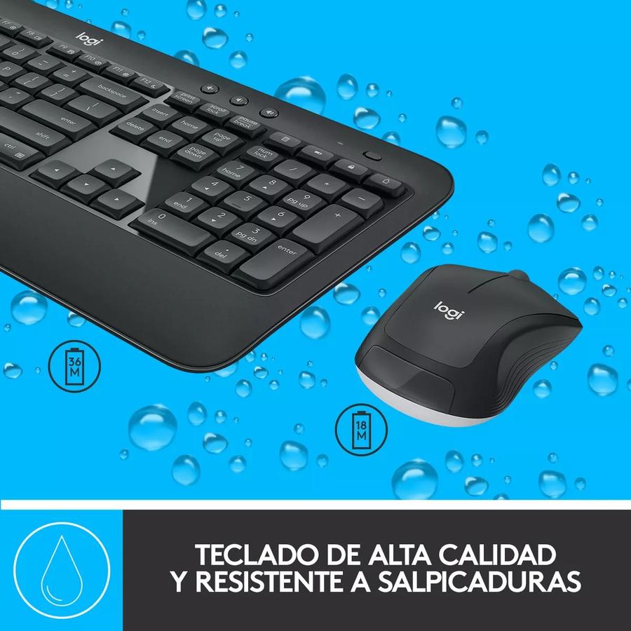 Teclado + Mouse Logitech Mk540 Inalambrico Negro