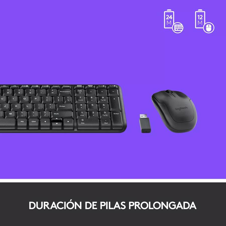 Teclado Y Mouse Inalámbrico Logitech (MK220) Negro