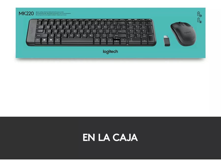Teclado Y Mouse Inalámbrico Logitech (MK220) Negro