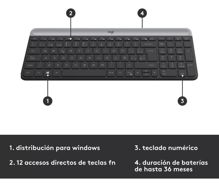 Teclado Y Mouse Inalámbrico Logitech (MK470)