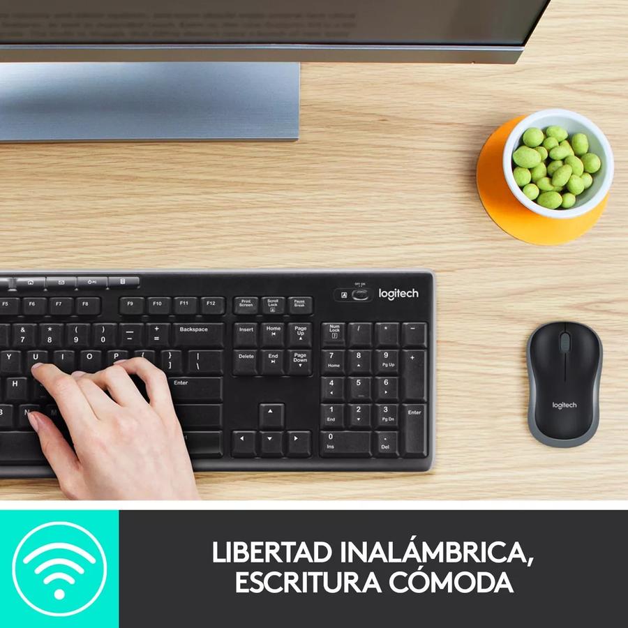 Teclado Y Mouse Inalámbrico Logitech (MK270) Negro