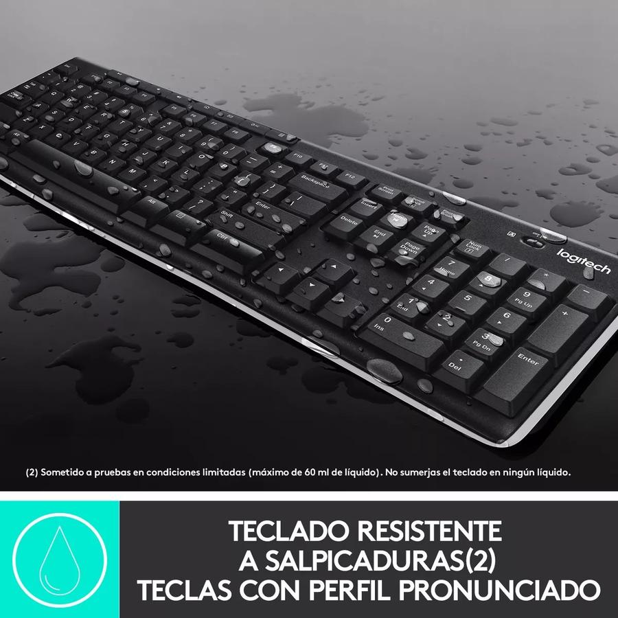 Teclado Y Mouse Inalámbrico Logitech (MK270) Negro