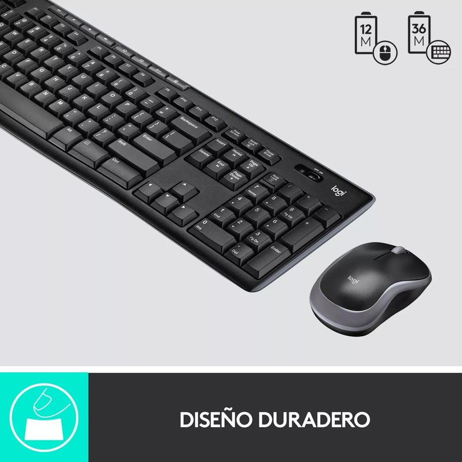 Teclado Y Mouse Inalámbrico Logitech (MK270) Negro