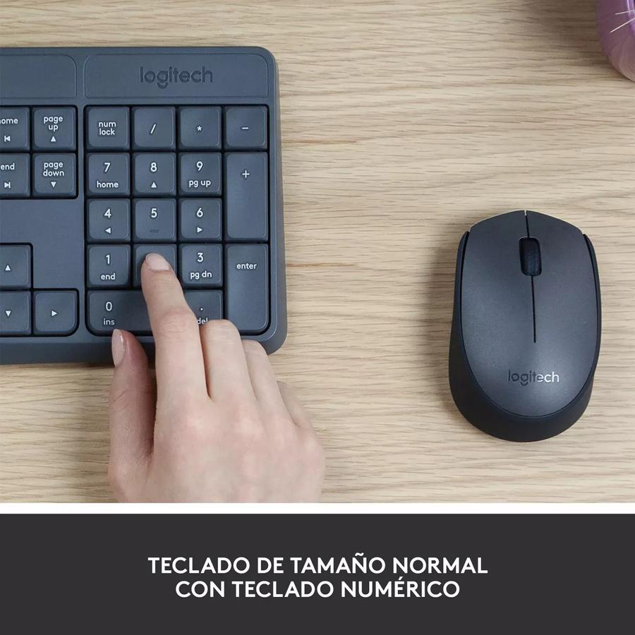 Teclado Y Mouse Inalámbrico Logitech (MK235) Negro