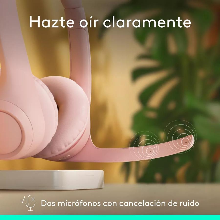 Auricular Inalámbricos Logitech Zone 300 Con Micrófono Rosa