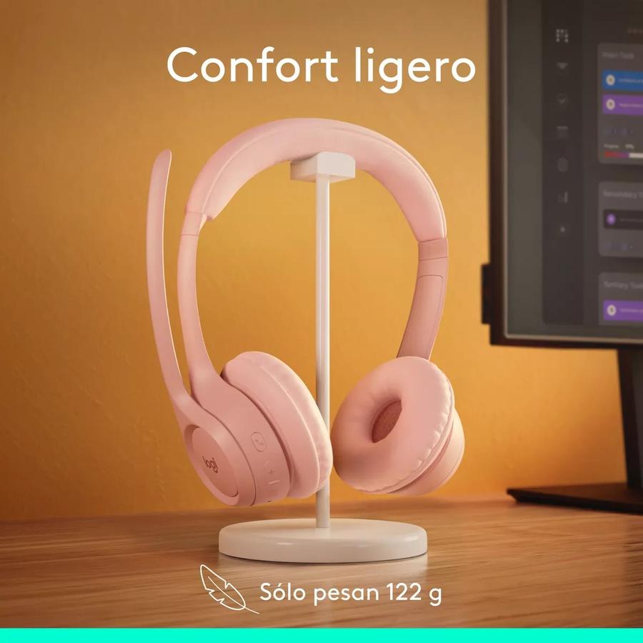 Auricular Inalámbricos Logitech Zone 300 Con Micrófono Rosa