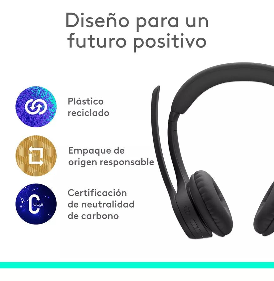 Auricular Inalámbrico Logitech Zone 300 Con Micrófono Negro