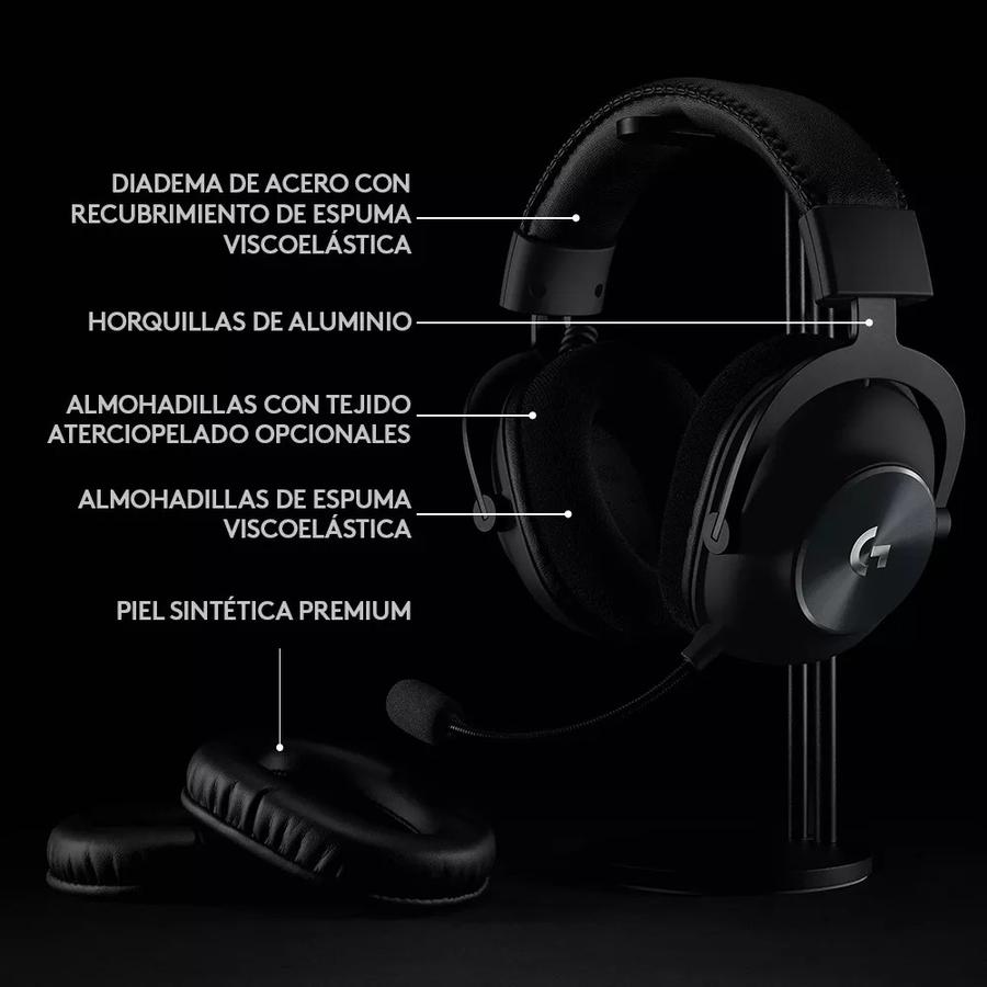 Auricular Gamer Logitech G Pro X Inalámbrico Profesional 7.1 Dts