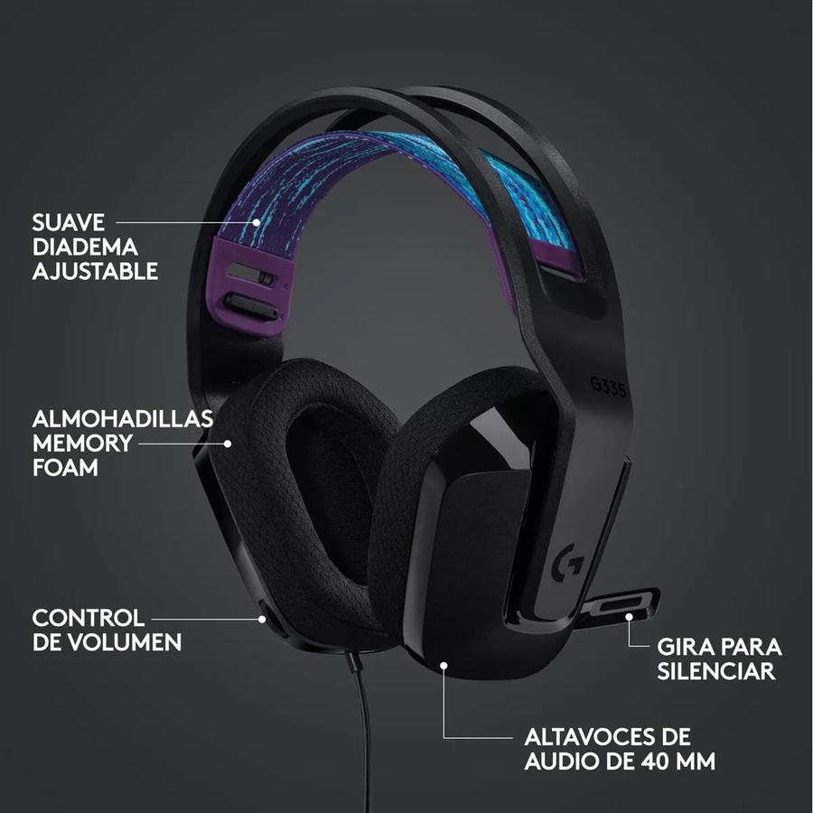 Auricular Gamer Logitech G335 Negro