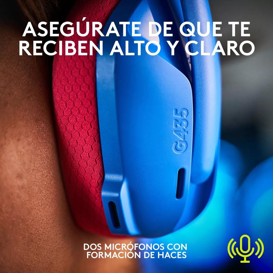 Auricular Gamer Logitech G435 Inalámbrica Bluetooth Pc / Ps5 - Azul / Fucsia