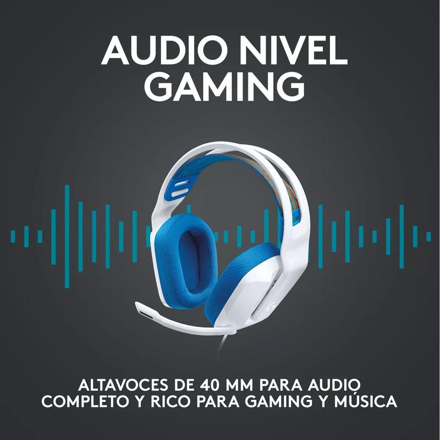 Auricular Gaming Logitech (G335) Blanco