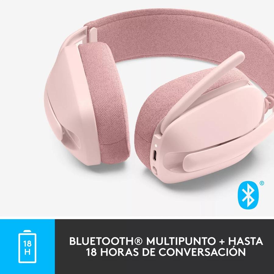 Auricular Profesional Logitech Zone Vibe 100 Inalámbrica Rosa