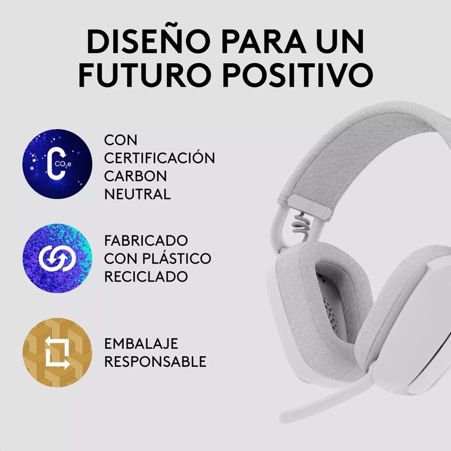 Auricular Logitech Zone Vibe 100 Inalámbrica Blanco