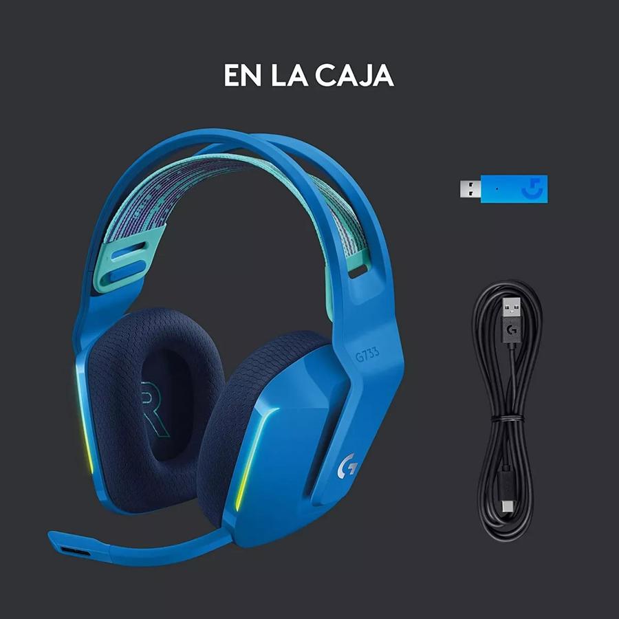 Auricular Con Microfono Gamer Logitech G733 Blue RGB Inalámbrico