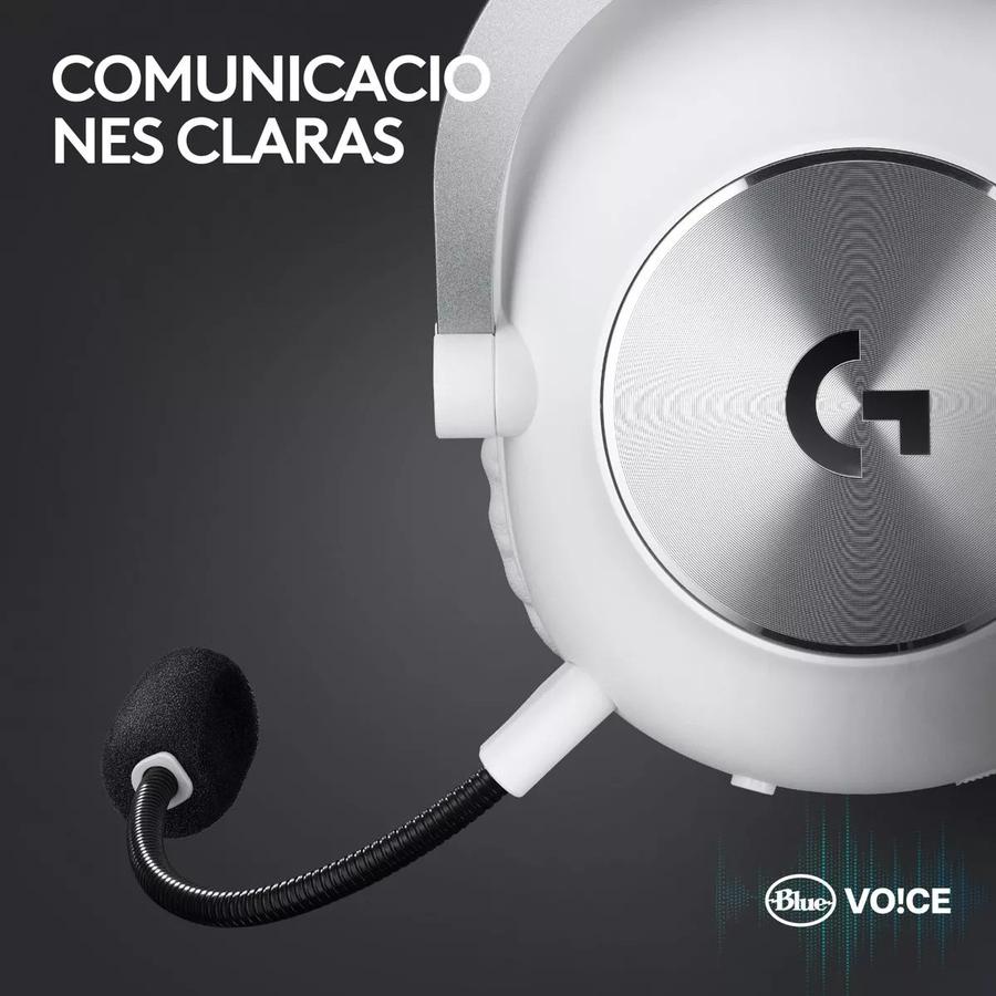 Auricular Gamer Logitech G Pro X 2, Lightspeed / Bluetooth Blanco