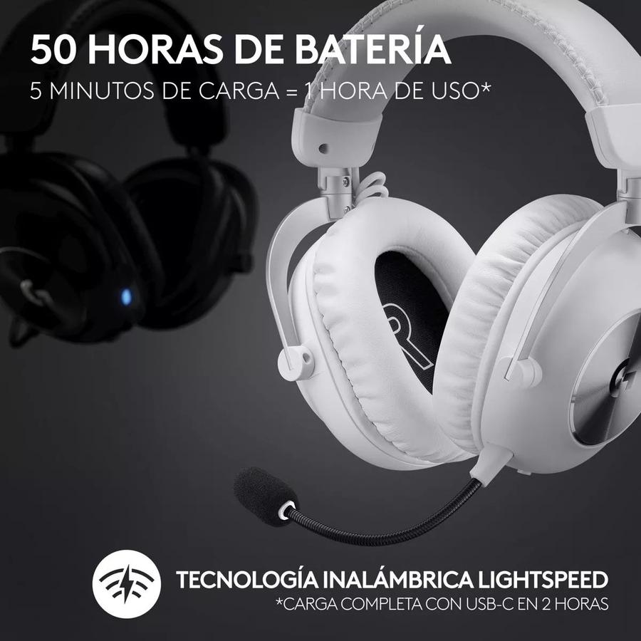 Auricular Gamer Logitech G Pro X 2, Lightspeed / Bluetooth Blanco