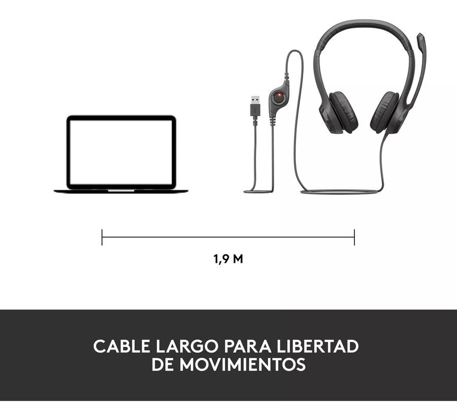 Auricular Usb Logitech (H390) Negro