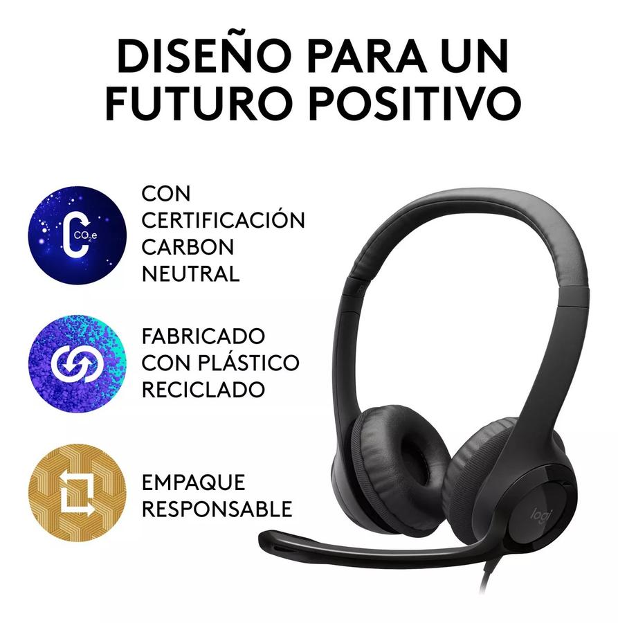 Auricular Usb Logitech (H390) Negro
