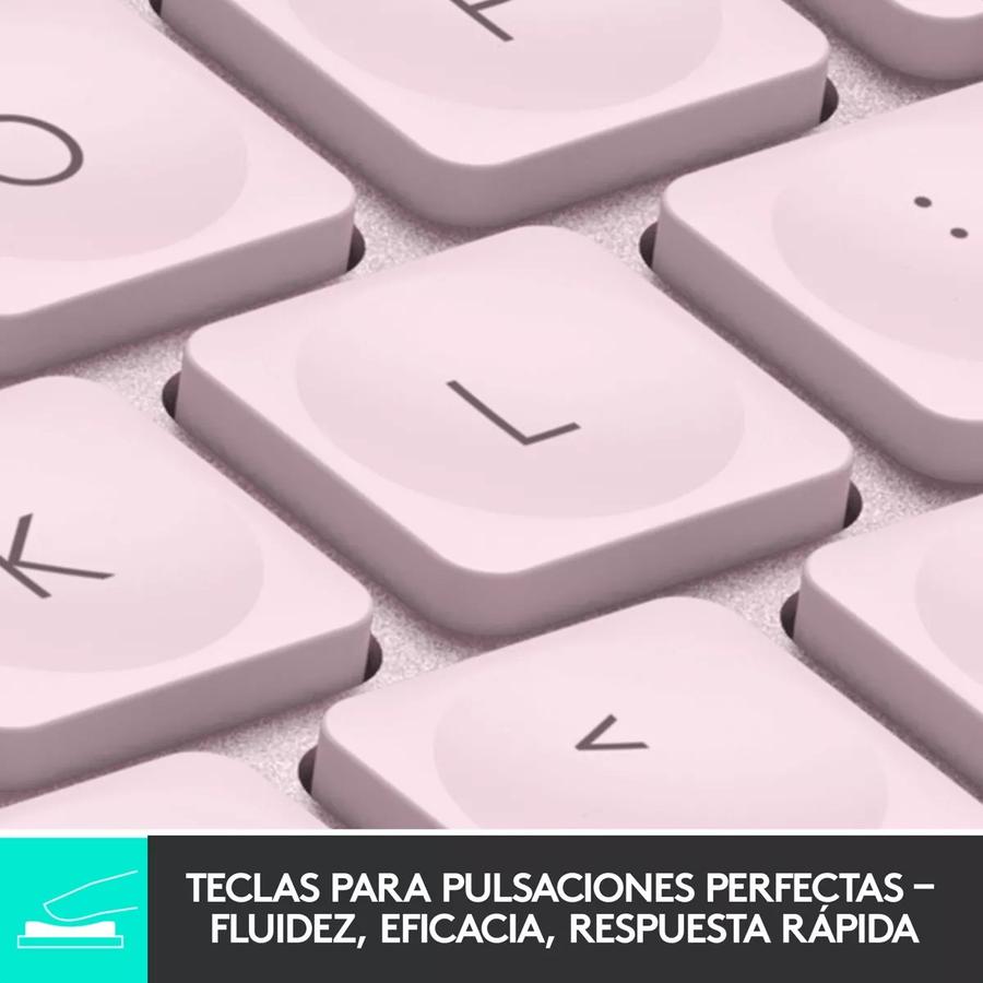 Teclado Logitech Wireless MX Keys Mini Rose Retroiluminado