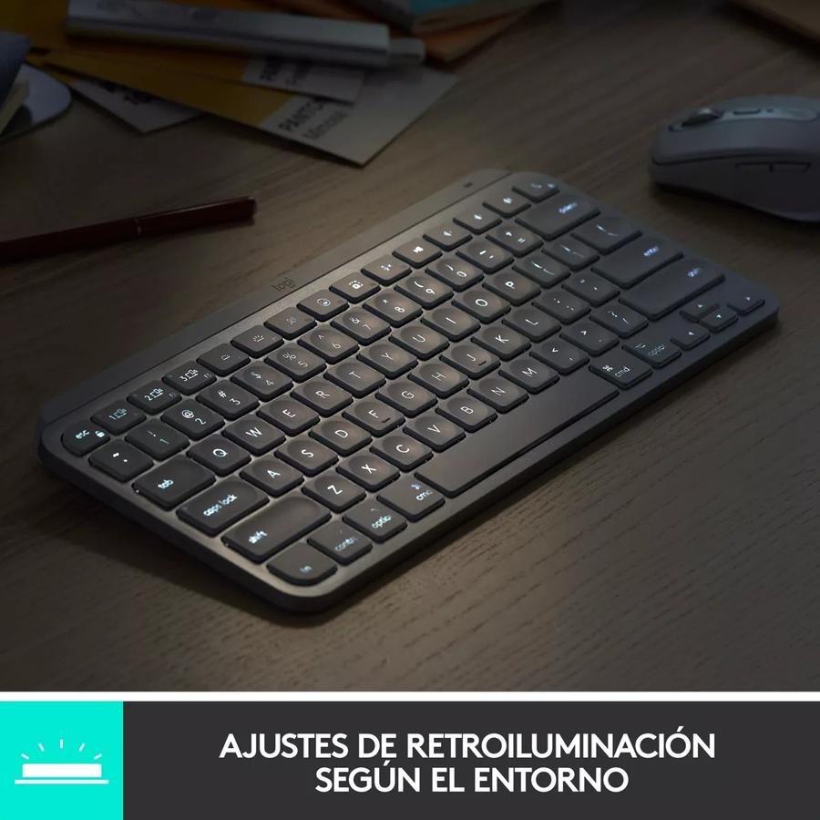Teclado Logitech Wireless Mx Keys Mini Grey Retroilum